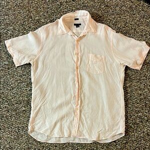 J. Crew Men's Casual Cream Button Down Shirt